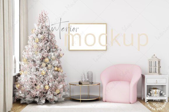 Download Christmas Frame Mockup, Interior Mockup - Premium Resources