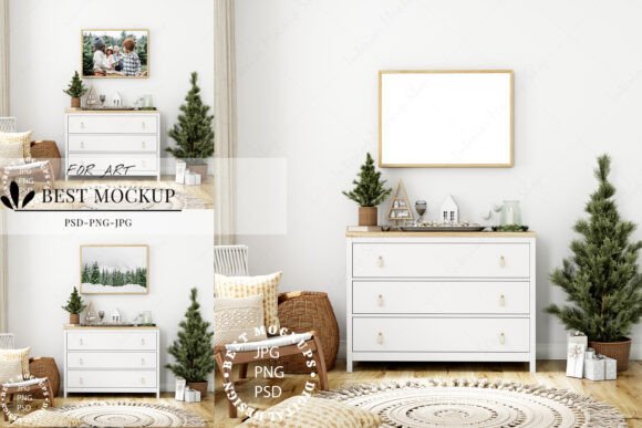 Download Christmas Frame Mockup, Interior Mockup - Premium Resources